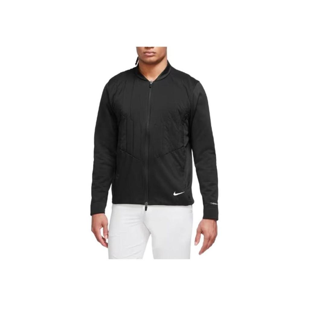 Nike Solider Logo-Print Gespleißte Reißverschlussjacke Herren Oberbekleidung Schwarz DN1954-010