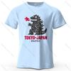 Tokyo Dinosaur Printed Men's T-Shirt Oversized Japanese Harajuku Graphic Tees for Women Tops Tees Casual Streetwear
