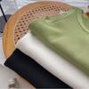 Green Knit Tank Top Sleeveless Short Women's Crop Top Solid Color Inner Wear Outer Skinny Short Vest Korean Fashion