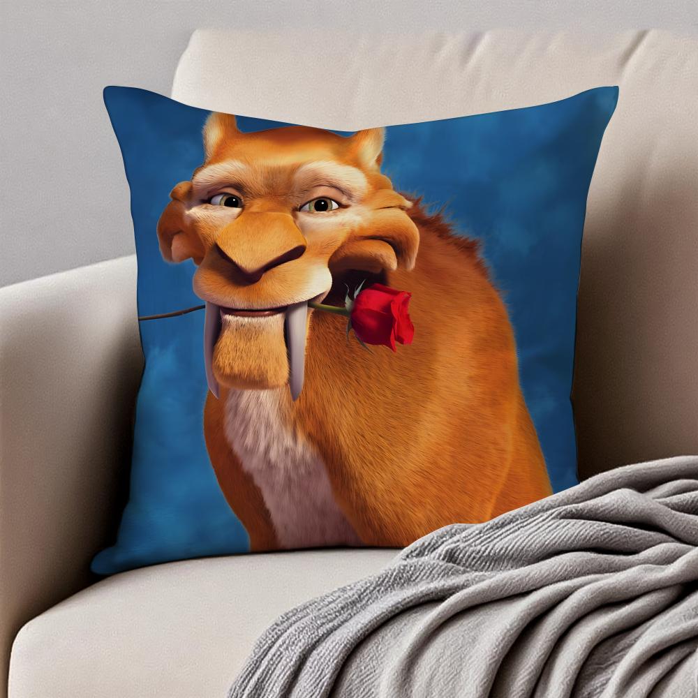 Copricuscino Cuscino Federa Film d'Animazione Classico L'Era Glaciale Antiacaro Cerniera Invisibile Peluche Corto Cuscino per Divano