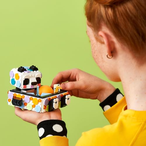 LEGO Dots Süßer Panda-Tablett 41959, Spielzeugbausteine, Geschenk, Schmuck, Basteln, Jungen und Mädchen, Ab 6 Jahren