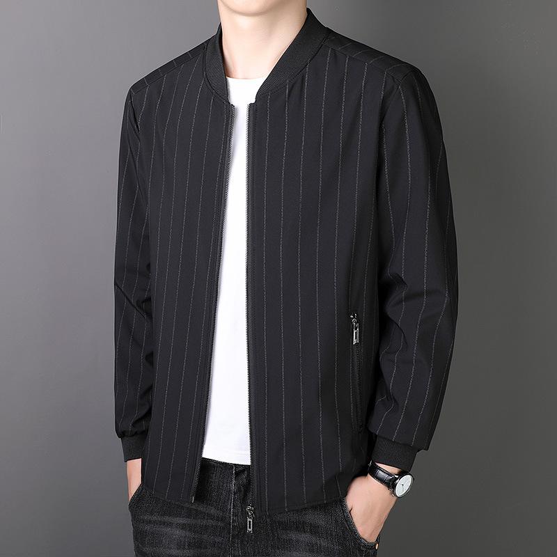 Spring and Autumn Men's Jacket Middle-aged Korean Business Casual Baseball Collar Men's Top Simple Clothes