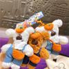 Soft Crooked Dog Plush Keychain Cute Car Key Ring Portable Bag Hanging Doll  Couple