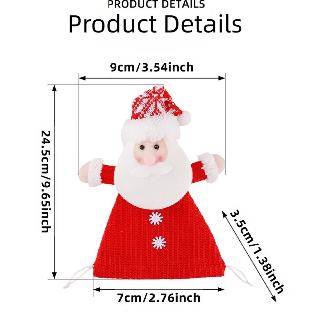 

Adorable Design Christmas Candy Bag Festive Decor Plush Toy Compact Size A