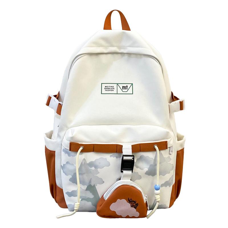 High-appearation-level Casual Korean-style Bear Backpack for Men and Women, Large-capacity Schoolbag