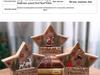 Glowing Wooden Star Ornament for Christmas Window Display
