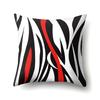 Polyester Pillow Case Car Black and Red Geometric Circle Lines Decorative Home Print Pillow Bedside Cushion Cover