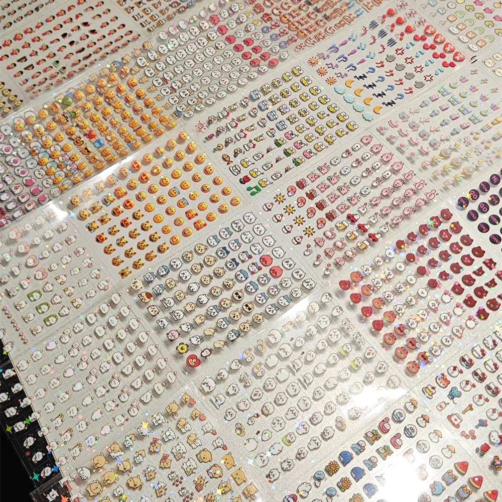 25Pcs 1750 Stickers MINI Cute emoji Cube Transparent Stickers PET DIY Scrapbooking Decor Sticker Phone Decal Journaling
