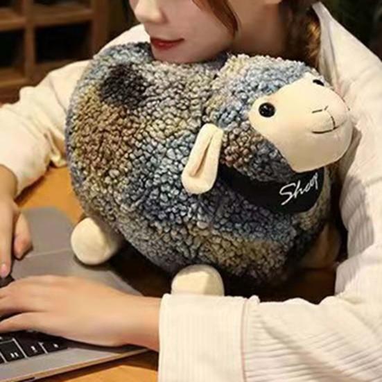 Sheep Plush Toy Ultra Soft Decorative Fluffy Kawaii Lamb Baby Accompany Sofa Toy for Birthday Gift