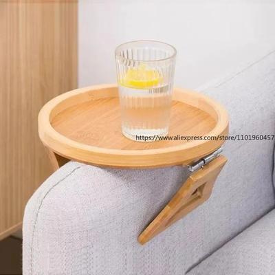 Sofa Ftorage Bambus Armlehnen Clip-On Tablett Praktische TV-Fernbedienung Snack Kaffee Snacks Aufbewahrungshalter Racks