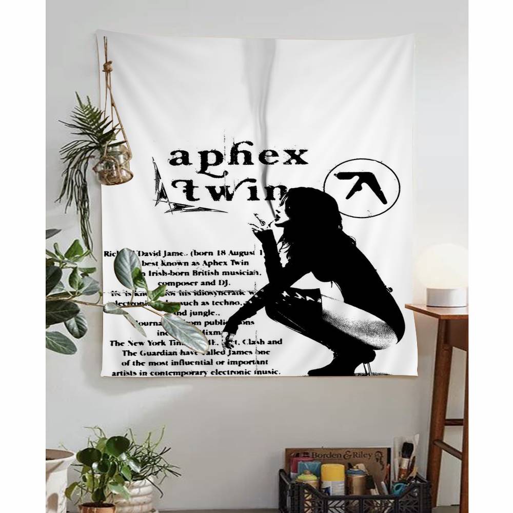 Aphex TTwin DJ Retro Colorful Tapestry Wall Hanging Bohemian Wall Tapestries Mandala Wall Hanging Sheets