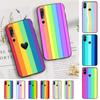 Colorful Rainbow Stripe Phone Case For Xiaomi Mi 5X 8 9 10 11 12 Lite Pro 10T PocoX3pro PocoM3 Note 10 Pro Lite