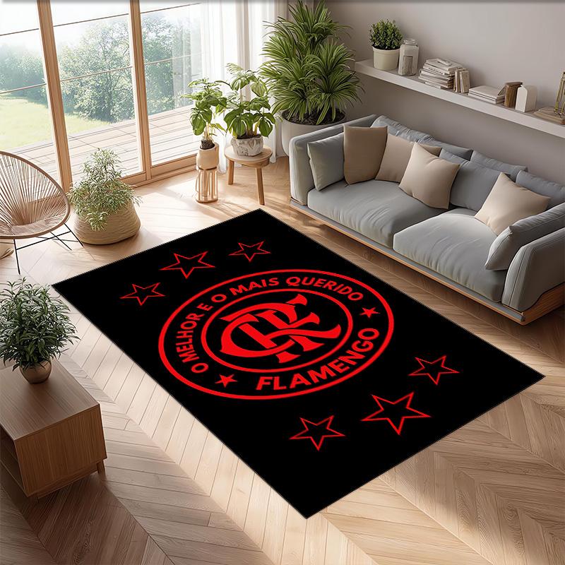 Flamengo - Printed Flannel Area Rug Non Slip Soft Polyester Floor Carpet Indoor Decor Mat for Bedroom Living Room Sofa