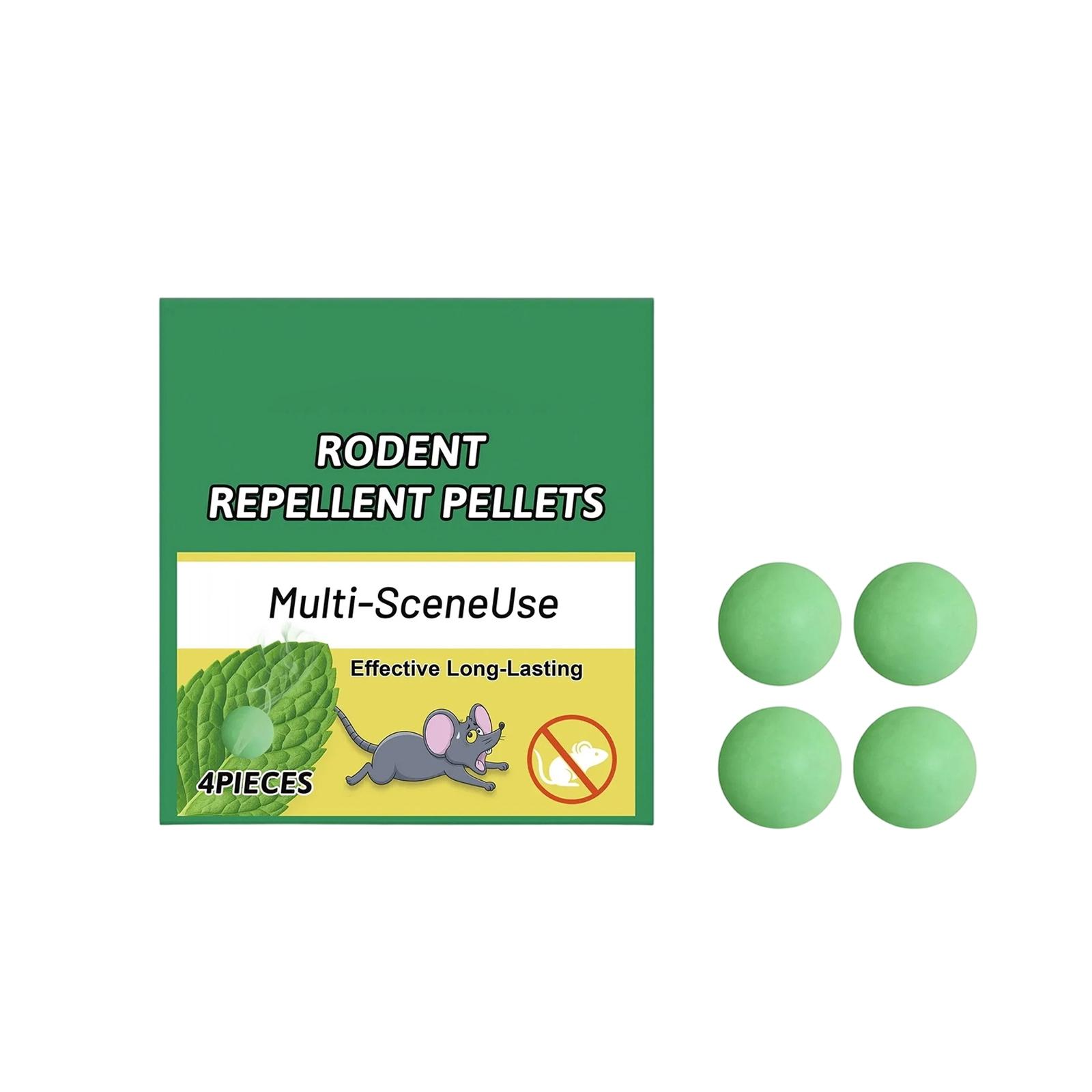 4 Pack Powerful Rat Repellents Pills, Natural Pest Deterrent For Home & Garden, Pet-Safe & Poison-Free, Easy-to-Use Rodent Control One Size