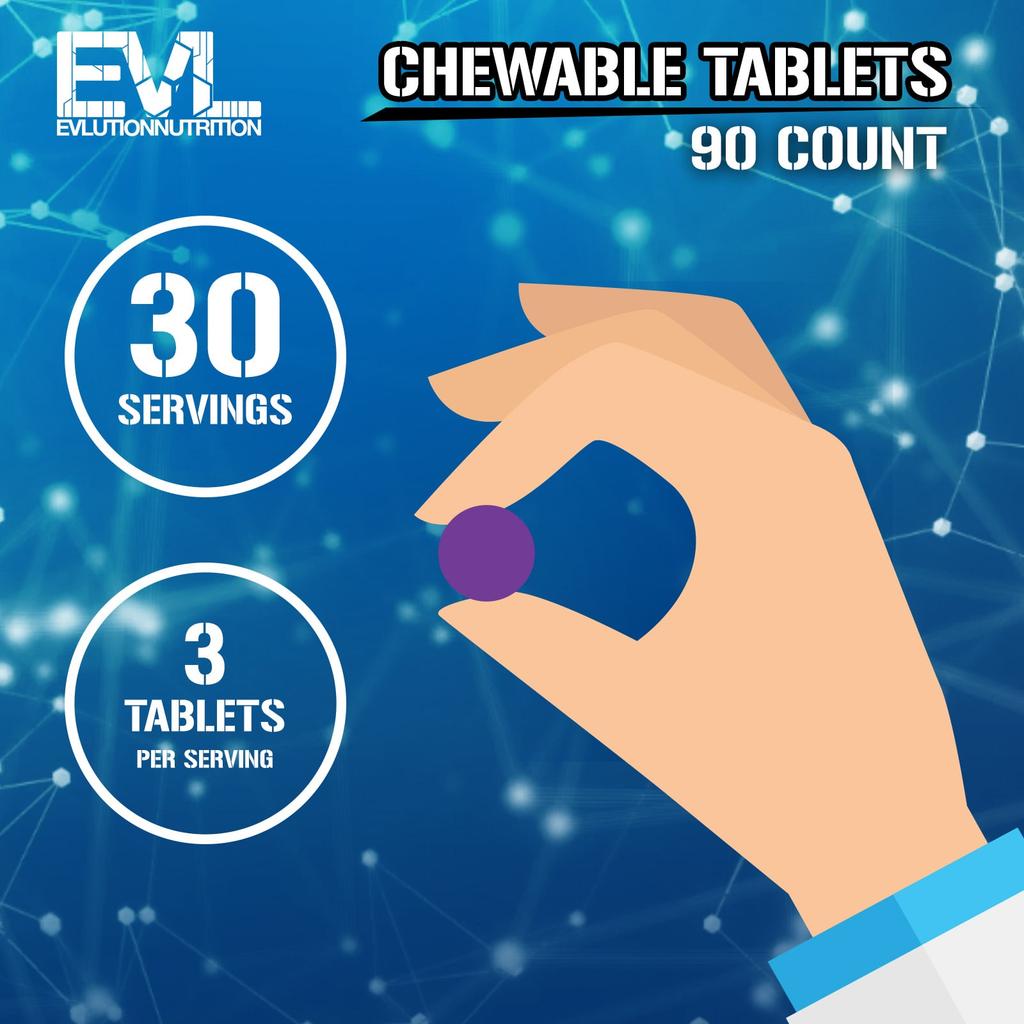 EVLution Nutrition, Creatine Monohydrate Chewable Tablets, Grape, 90 Tablets