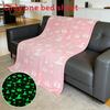 Cartoon Light Up Fleece Blanket With Glow Effect For Kids Bedroom Decor