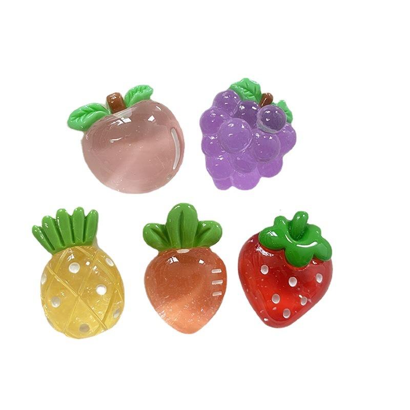 Colorful Strawberry Diy Accessories For Water Bottles And Phone Cases Wholesale Resin Embellishments