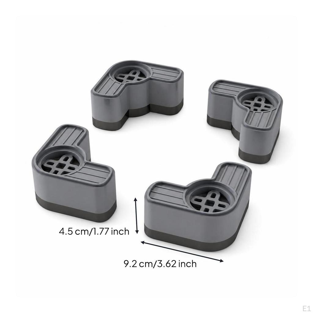 4 Pieces Washer Foot Pad NonSlip Appliance Riser Raised Leveling
