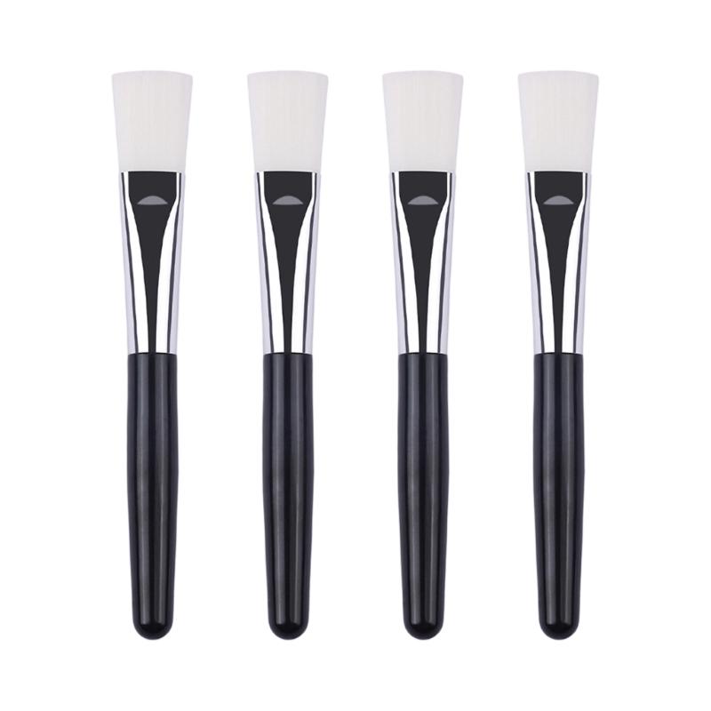 4PCS Travel Friendly Makeup Brushes Soft Synthetic Fibers Professional Cosmetic Tools Compactly Mask Applicators