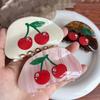 Gradient Color Crab Hair Clip Rhinestone Decor Semicircle Hair Clip Cute Cherry Hair Clip  Fashion