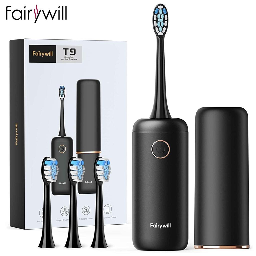 Fairywill Cepillo de dientes eléctrico sónico temporizador inteligente  resistente al agua cabezales de repuesto FW-T9 – comprar a precios bajos  en
