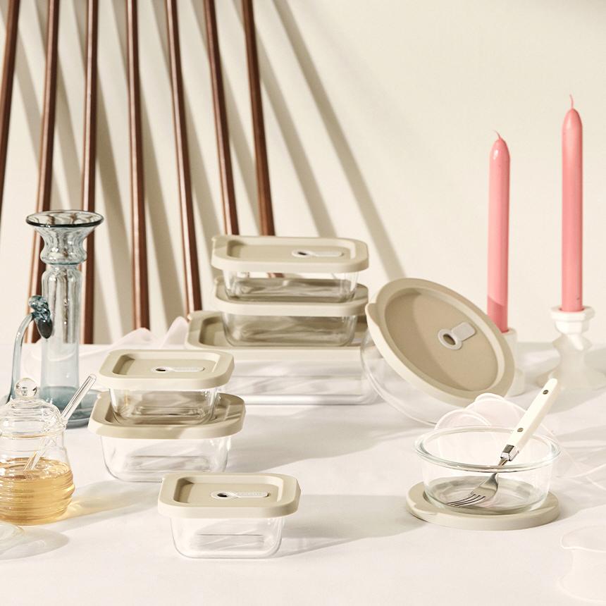 Corelle Coordinates Glass Food Storage Container 5p BPA Free