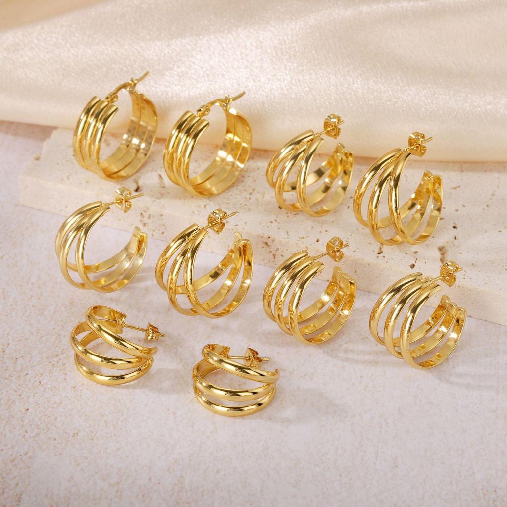 Women's 2025 Titanium Steel Irregular Earrings - New Light Luxury Design