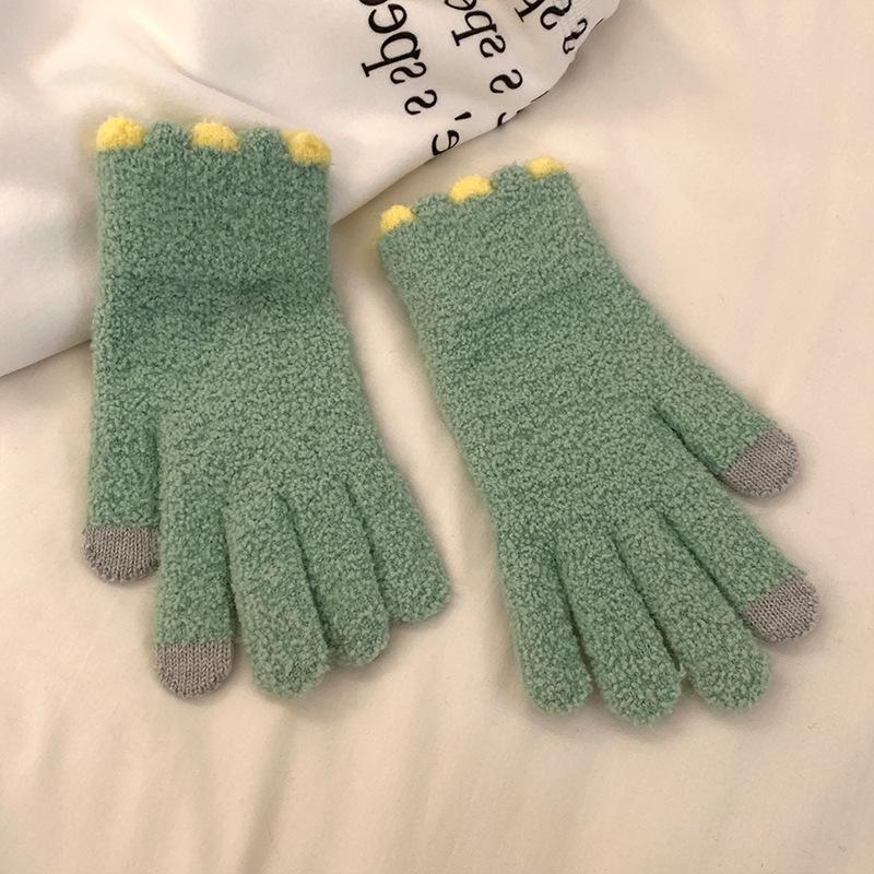 Koreanische Winter-Fingerlose Wollhandschuhe für Damen - Warm, Winddicht, Touchscreen-freundlich