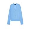 Summer New Women clothes Preppy Single Row Multi-Button Fine Needle Long sleeve V-neck Simple Knitted Outerwear 9598088