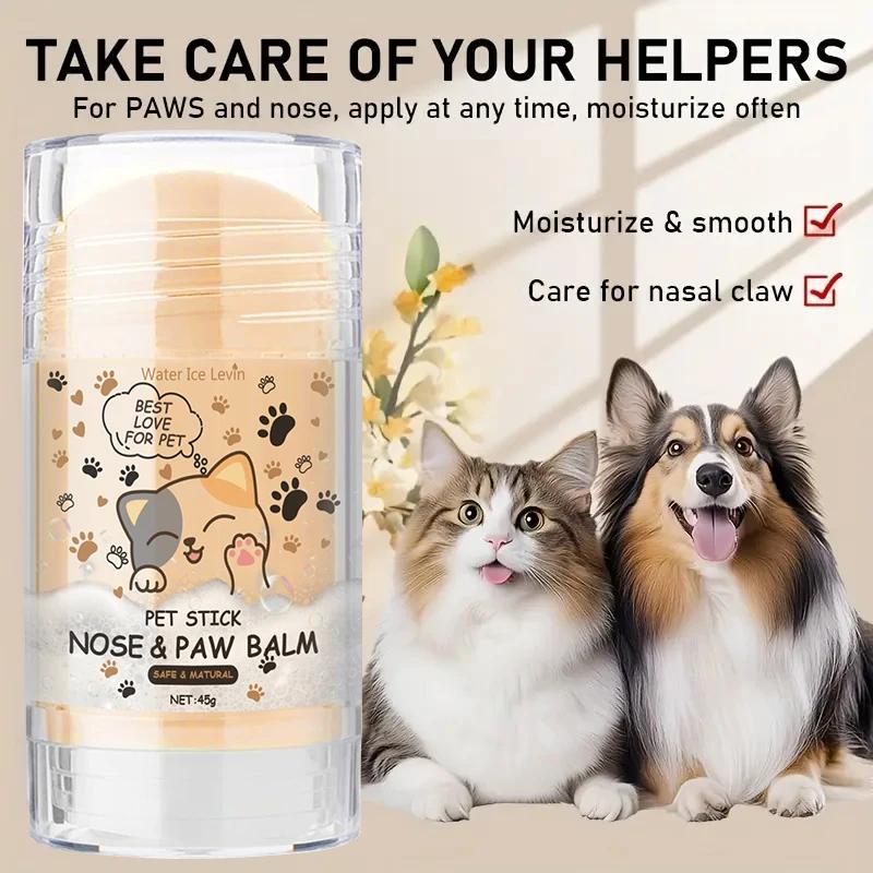 Dog Nose and Paw Balm Dog Paw Cream Cats Dogs Paw Protector Cream Pet Feet Moisturizer Pet Crack Feet Repair Pet Accessories 45g