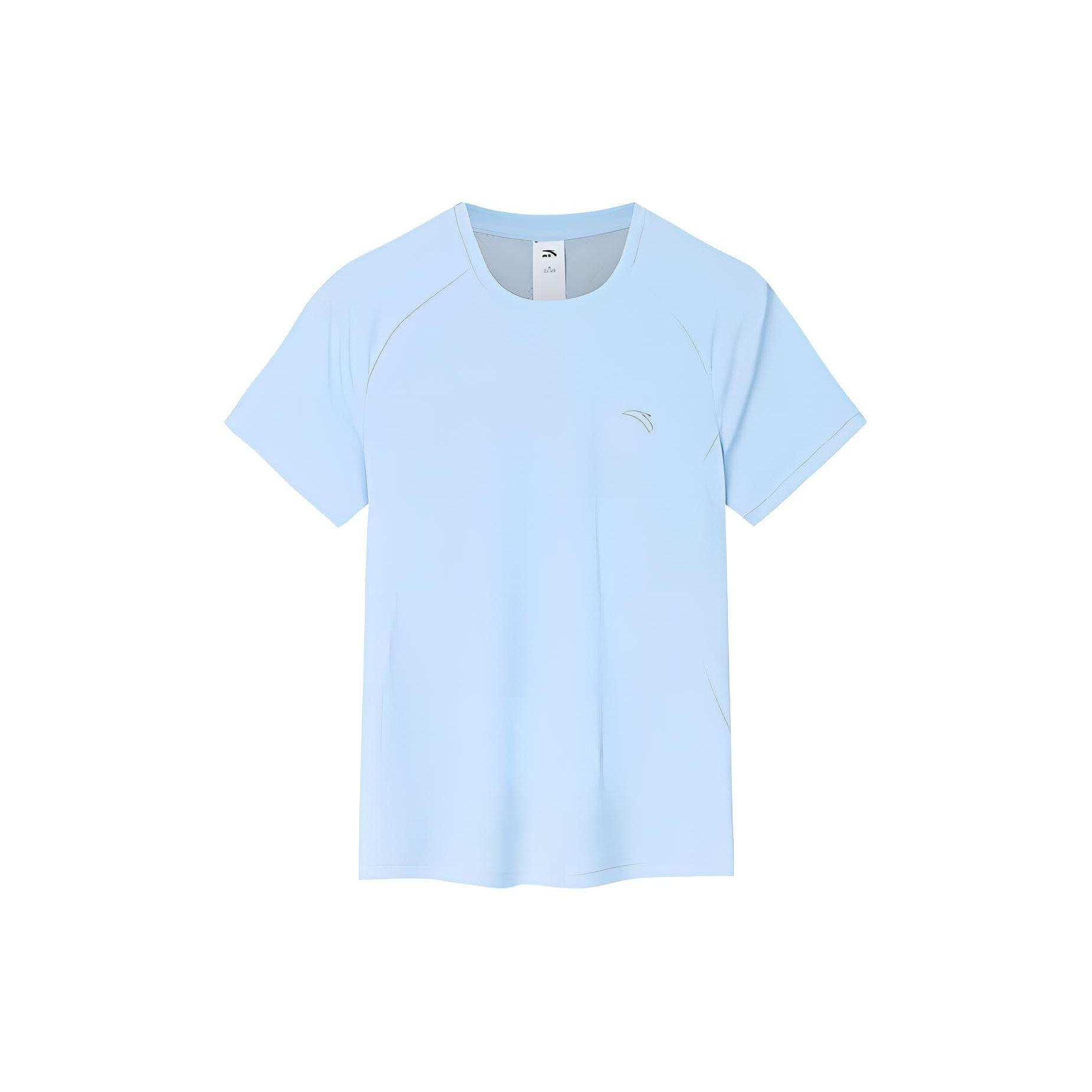 

Anta Running Series Solid Color Round Neck Pullover Thin Short Sleeve Raglan T-Shirt Women Tops Sky-Blue 962425108-6 2XL