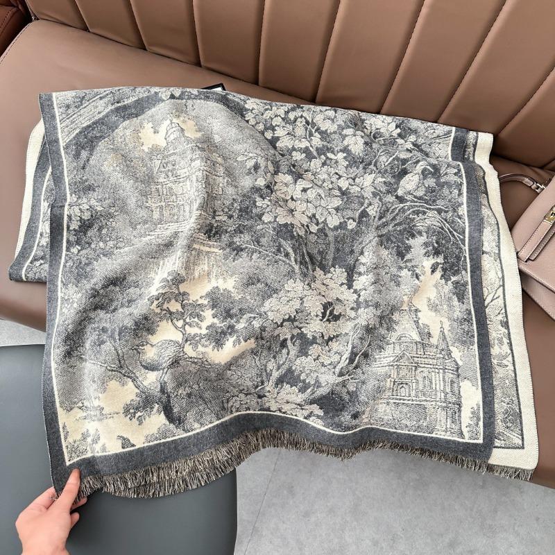 New Simple Imitation Cashmere Retro Style Scarf To Keep Warm Autumn and Winter Double-sided Shawl Scarf Women
