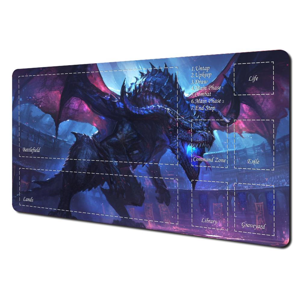 Fantasy Green Forest Playmat Nature Scenery Large Tcg Card Game Mat NonSlip Rubber Desk Pad For Gaming