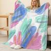Lightweight Flannel Blanket,Abstract Art Style, Soft Warm Throw with Vibrant Colors Perfect for Home Decor, Christmas & Halloween