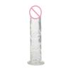 Transparent Crystal Dildo Vibrator - Large Fake Penis Anal Plug for Women