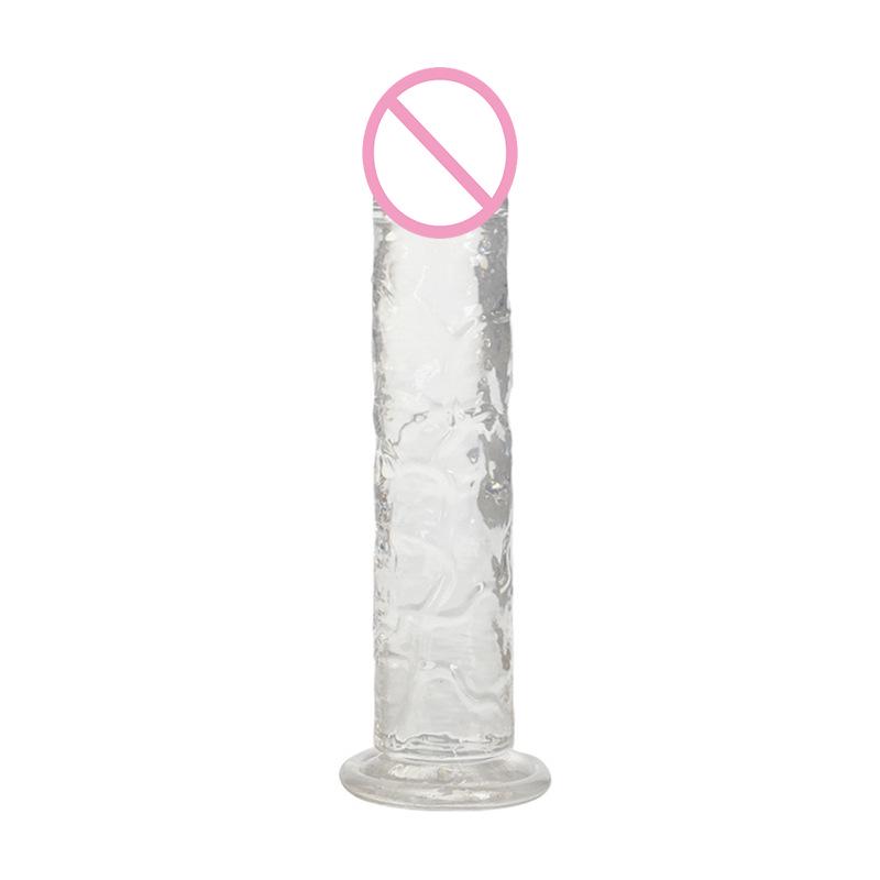 Transparent Crystal Dildo Vibrator - Large Fake Penis Anal Plug for Women