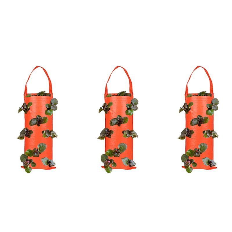 AEE2-3PCS Breathable Hanging Planter Grow Bag Strawberry Grow Bag Flower Grow Bags Potato Grow Bags Plant Grow Bags