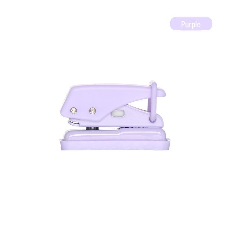 

Мини-дырокол Macaron Color Cartoon с одним отверстием — портативный и экономящий труд для студентов лаванды фиолетового