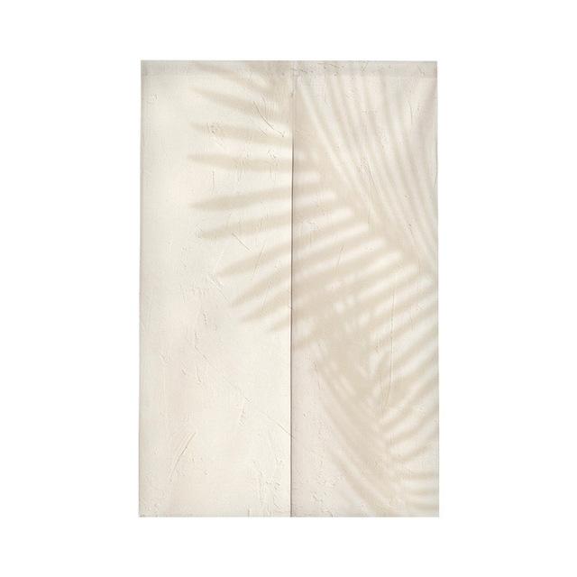 Nordic Ins Plant Shadow Polyester Door Curtain Bedroom Kitchen Fume-proof Breathable Partition Curtain Hotel Room Door Curtain
