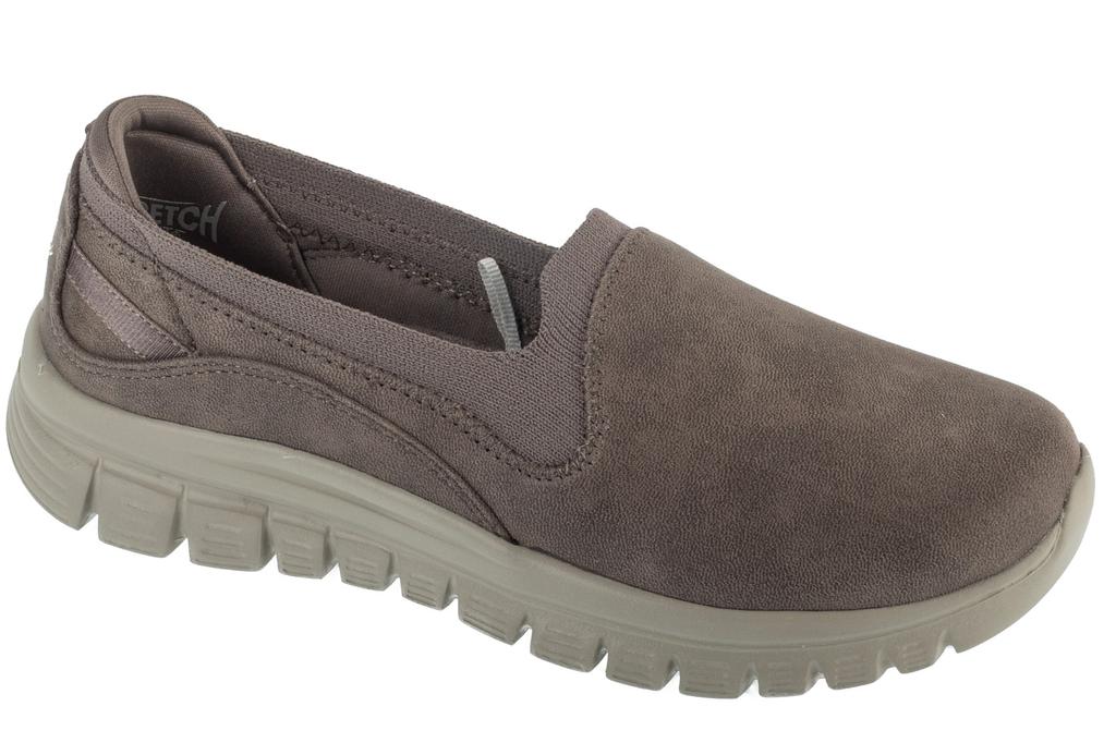 Skechers Eleganckie - Nachylone, Szare Trampki Damskie