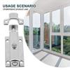 Door Chain Button Latch Door Hardware For Bathroom Self-elastic Stainless Steel High Quality Material Brand New