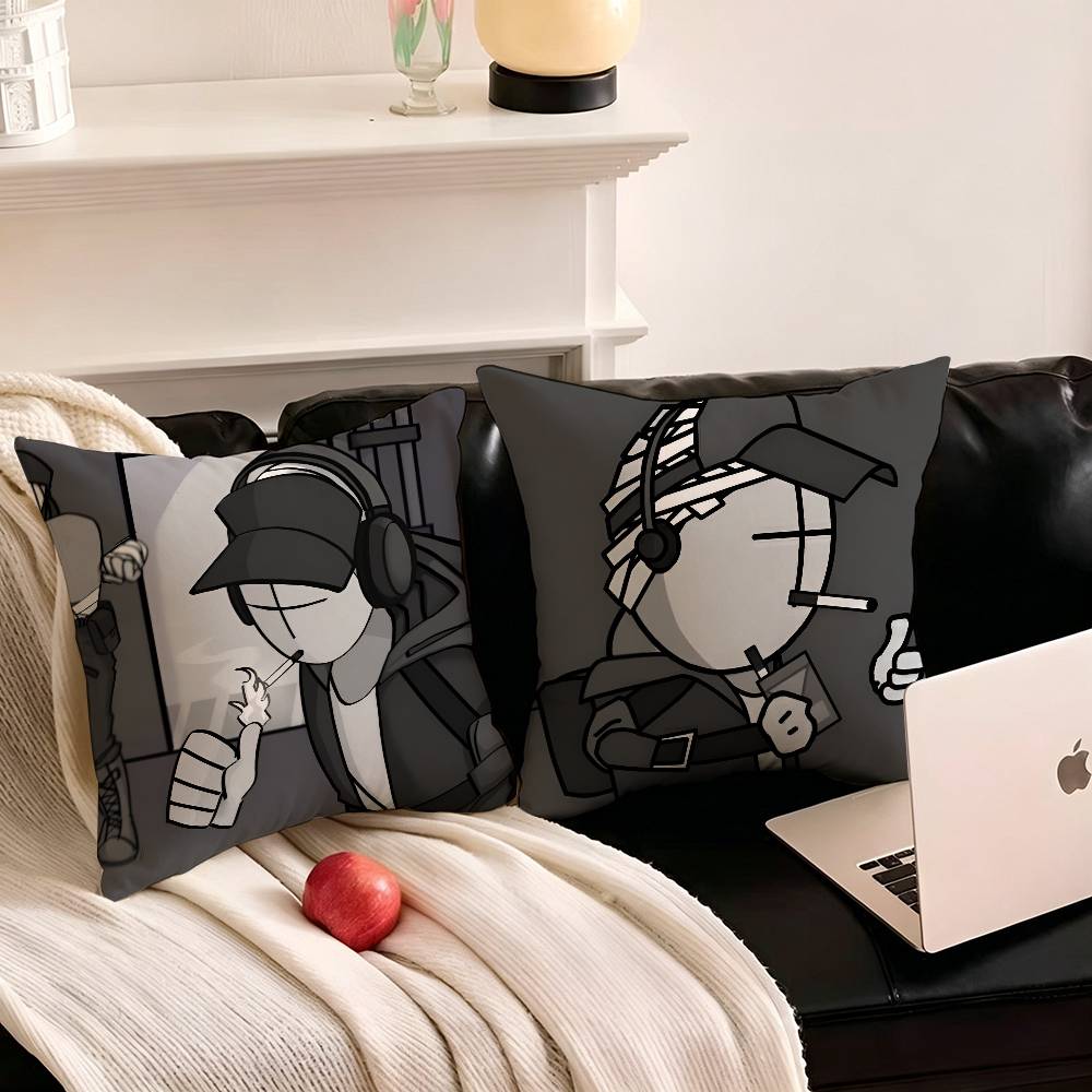1pc D-eimos M-adness C-ombat Pillow Case Fashion Square Pillowcase Bedroom Sofa Room Ins Decoration Leisure