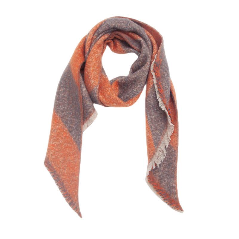 Diagonal Scarf Fashion Women Shawl Yarn Rhombus Shawl Circle Keep Warm