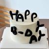 Schwarzer Happy Birthday Kuchenaufsatz Bunte Buchstaben Einstecker für Cupcake Dessert Dekoration Kinder Geburtstagsparty Deko Backwerkzeuge
