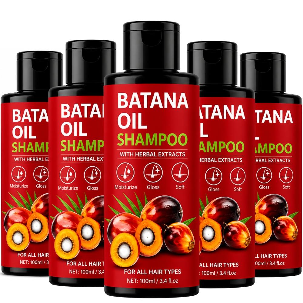 Batana Oil Herbal Shampoo 5pcs | Botanical Daily Hair Care Formula | Gentle Unisex Shampoo For Soft, Smooth Hair 100ml 100ml X 5 чистый