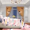 2PCS- Cute Bear - HD Print Curtain - Polyester material - suitable for bedroom, living room, study (customizable)