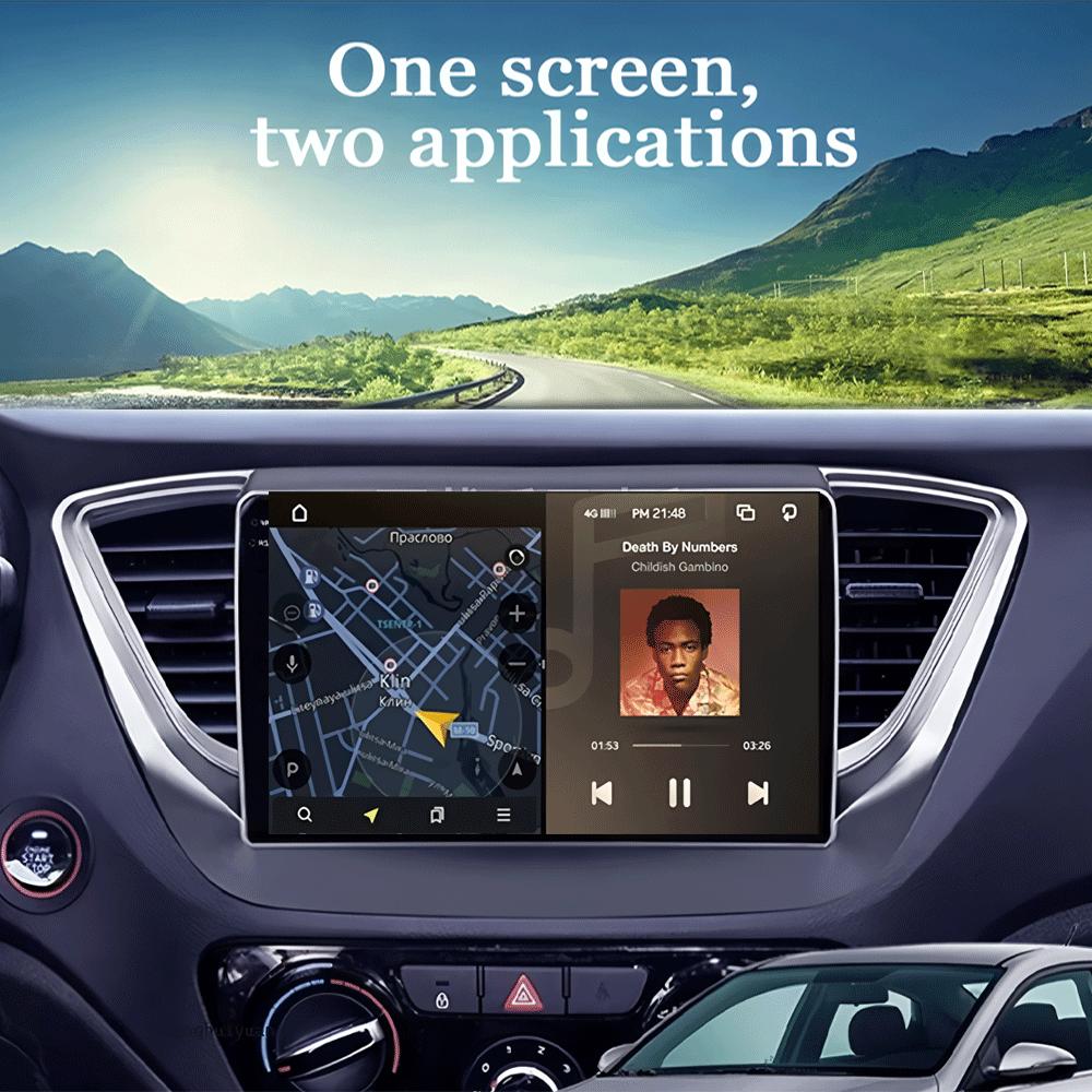 Android 14 Carplay Auto Car Radio For Hyundai Solaris 2 2017 - 2020 GPS Recorder Multimedia Video Player 4G+WiFi DSP 2 Din Dvd