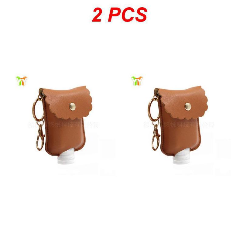1/2PCS 60ml Portable Hand Sanitizer Gel With Holster Keychain Sub-Bottle Travel Refillable Plastic Alcohol/Hand Sanitizer Bottle