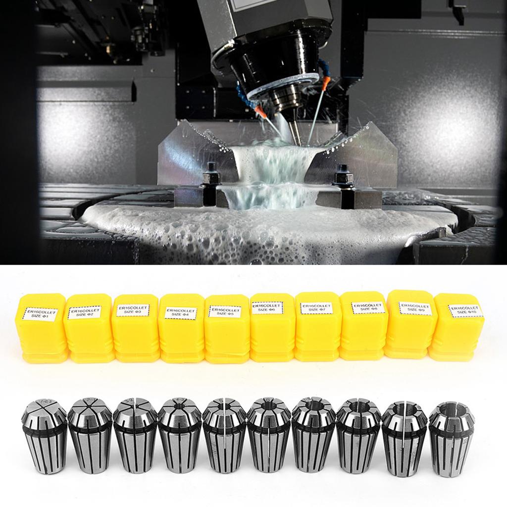 10Pcs Chuck Accurate Spring Set CNC Engraving  Milling Machine Industrial Accessories ER16