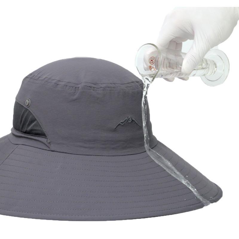 Summer Outdoor Sunscreen Hat UV Protection Big Eaves Bucket Hat Breathable Sun Hat Anti Splashing Fishing Hat